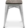 Tabouret de Bar Design Industriel - Bois & Métal - 45 cm - Nouvelle Edition - Stylix image 7