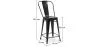 Tabouret de bar avec dossier - Design industriel - 60cm - Nouvelle édition - Stylix image 7