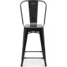 Tabouret de bar avec dossier - Design industriel - 60cm - Nouvelle édition - Stylix image 7