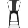 Tabouret de bar avec dossier - Design industriel - 60cm - Nouvelle édition - Stylix image 7
