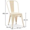 Chaise de salle à manger - Design industriel - Acier - Mat - Nouvelle édition -Stylix image 7