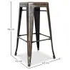 Tabouret de bar – Style industriel – Acier – 76 cm – Stylix image 7