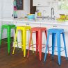Tabouret de bar - Design industriel - 76cm - Stylix image 7