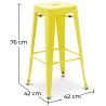 Tabouret de bar - Design industriel - 76cm - Stylix image 7
