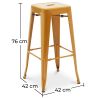 Tabouret de bar - Design industriel - 76cm - Nouvelle édition- Stylix image 7