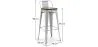 Tabouret de Bar - Design Industriel - Bois et Acier - 76cm - Stylix image 7