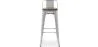 Tabouret de Bar - Design Industriel - Bois et Acier - 76cm - Stylix image 7