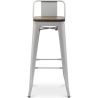 Tabouret de Bar - Design Industriel - Bois et Acier - 76cm - Stylix image 7