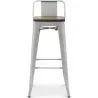 Tabouret de Bar - Design Industriel - Bois et Acier - 76cm - Stylix image 7