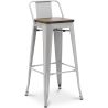 Tabouret de Bar - Design Industriel - Bois et Acier - 76cm - Stylix image 7