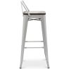 Tabouret de Bar - Design Industriel - Bois et Acier - 76cm - Stylix image 7