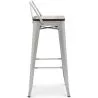 Tabouret de Bar - Design Industriel - Bois et Acier - 76cm - Stylix image 7