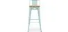 Tabouret de bar avec dossier - Design industriel - Bois et acier - 76cm - Nouvelle édition - Stylix image 7