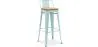 Tabouret de bar avec dossier - Design industriel - Bois et acier - 76cm - Nouvelle édition - Stylix image 7