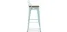 Tabouret de bar avec dossier - Design industriel - Bois et acier - 76cm - Nouvelle édition - Stylix image 7