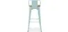 Tabouret de bar avec dossier - Design industriel - Bois et acier - 76cm - Nouvelle édition - Stylix image 7