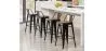 Tabouret de bar avec dossier - Design industriel - Bois et acier - 76cm - Nouvelle édition - Stylix image 7