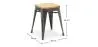 Tabouret de bar design industriel - Bois et acier - 45cm - Nouvelle édition - Stylix image 7