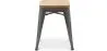Tabouret de bar design industriel - Bois et acier - 45cm - Nouvelle édition - Stylix image 7