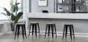Tabouret de bar design industriel - Bois et acier - 45cm - Nouvelle édition - Stylix image 7