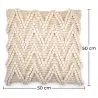 Coussin de style boho Bali - Housse et Rembourrage inclus - Linava image 7
