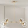 Lustre de plafond doré - Suspension design - 4 bras - Luba image 7