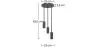 Lampe de plafond design - Lampe suspendue - 3 bras - Troy image 7