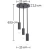 Lampe de plafond design - Lampe suspendue - 3 bras - Troy image 7