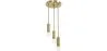 Lampe de plafond dorée - lampe suspendue à 3 bras - Troy image 7