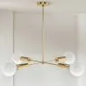 Lustre de plafond doré - Suspension design - 4 bras - Retan image 7