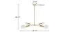 Lustre de plafond doré - Suspension design - 4 bras - Retan image 7