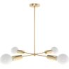 Lustre de plafond doré - Suspension design - 4 bras - Retan image 7