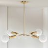Lustre de plafond doré - Suspension design - 4 bras - Retan image 7