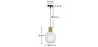 Lampe de plafond en bois et verre - Lampe suspendue design - Bumba image 7