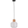 Lampe de plafond en bois et verre - Lampe suspendue design - Bumba image 7