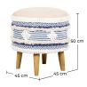 Tabouret Pouf Rond - Style Boho Bali - Josephine  image 7
