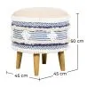 Tabouret Pouf Rond - Style Boho Bali - Josephine  image 7