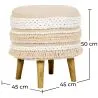 Tabouret Pouf Rond - Style Boho Bali - Ivy  image 7