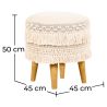 Tabouret Pouf Rond - Style Boho Bali - Debra  image 7