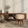 Tabouret Rond Rembourré en Tissu - Style Boho Bali - Hiwal image 7