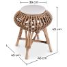 Tabouret de bar en rotin - Style Boho Bali - Lera image 7