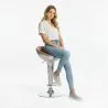 Tabouret rond en métal - style aviateur - 90 cm - Aviator image 7