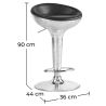Tabouret rond en métal - style aviateur - 90 cm - Aviator image 7