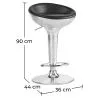 Tabouret rond en métal - style aviateur - 90 cm - Aviator image 7