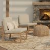 Chaise longue en bois - Chaise design style Boho Bali - Glan image 7