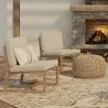 Chaise longue en bois - Chaise design style Boho Bali - Glan image 7