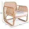 Chaise longue en rotin - Chaise design - Boho Bali - Qawa image 7