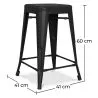 Tabouret de bar - Design industriel - Acier mat - 60cm - Nouvelle édition - Stylix image 7