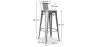 Tabouret de bar avec dossier - Design industriel - 76cm - Nouvelle édition - Stylix image 7