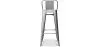 Tabouret de bar avec dossier - Design industriel - 76cm - Nouvelle édition - Stylix image 7